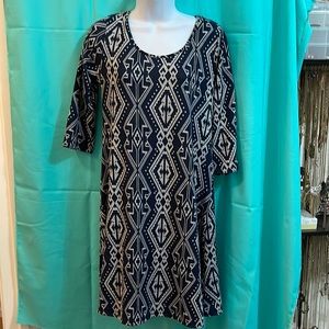 Espresso Pattern Dress Size L